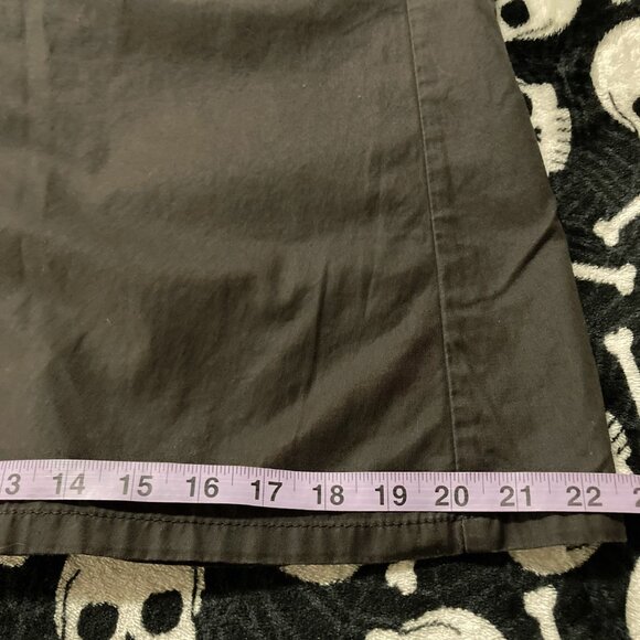 DE.CORP Dark cocoa brown 100% cotton a-line skirt Y2K utilitarian SMALL MEDIUM - Picture 10 of 15